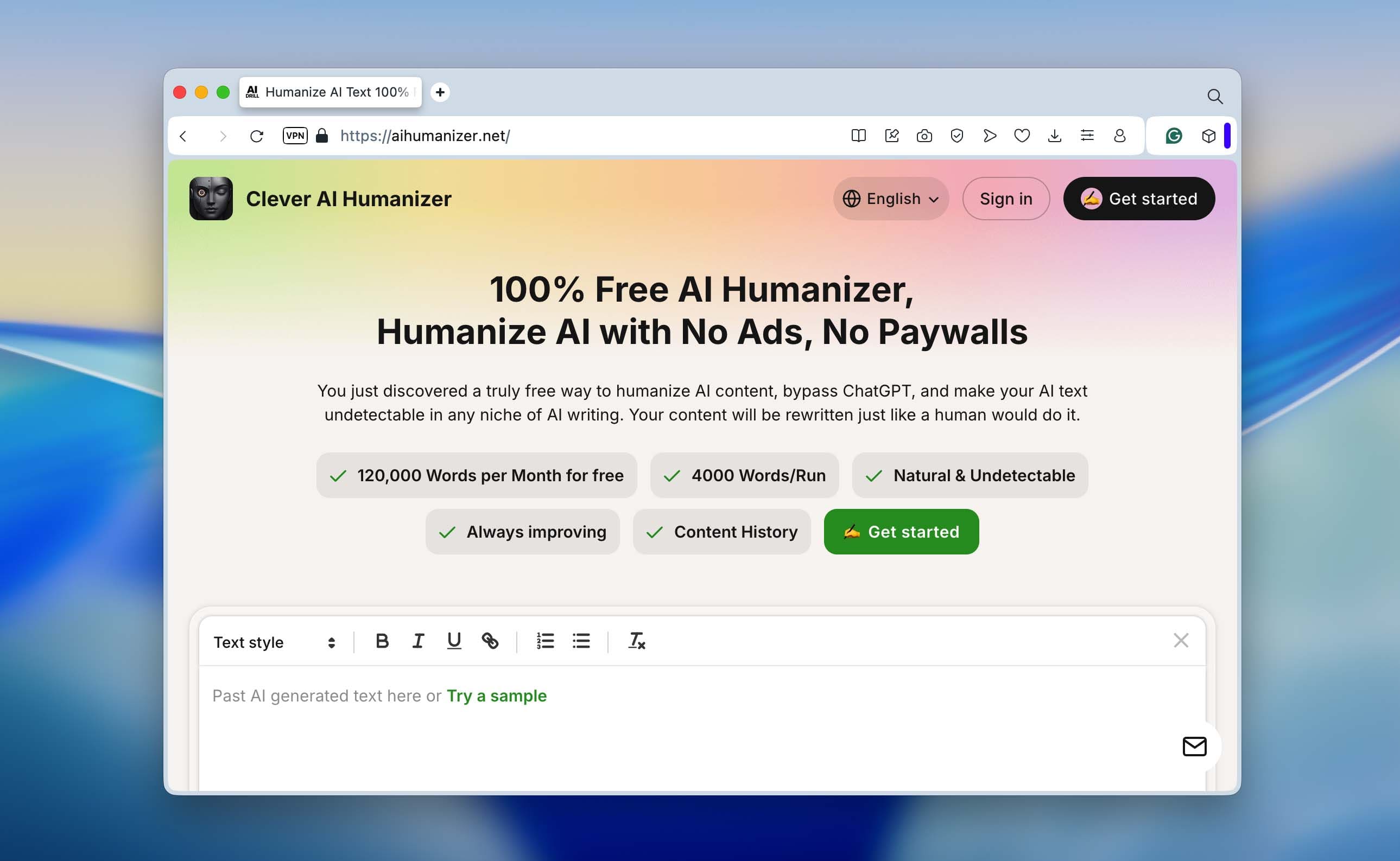 Open clever ai humanizer